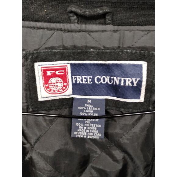 Free Country Black and Gray Bomber Jacket - Picture 11 of 13